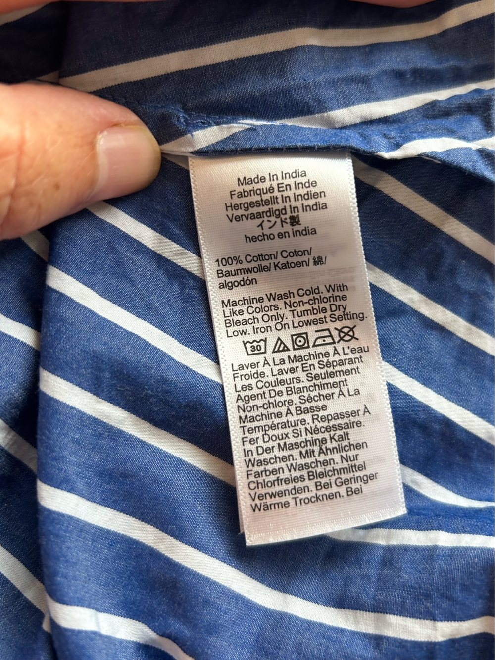 J. Crew Blue and White Striped Maxi Shirt Dress - Picture 7 of 7